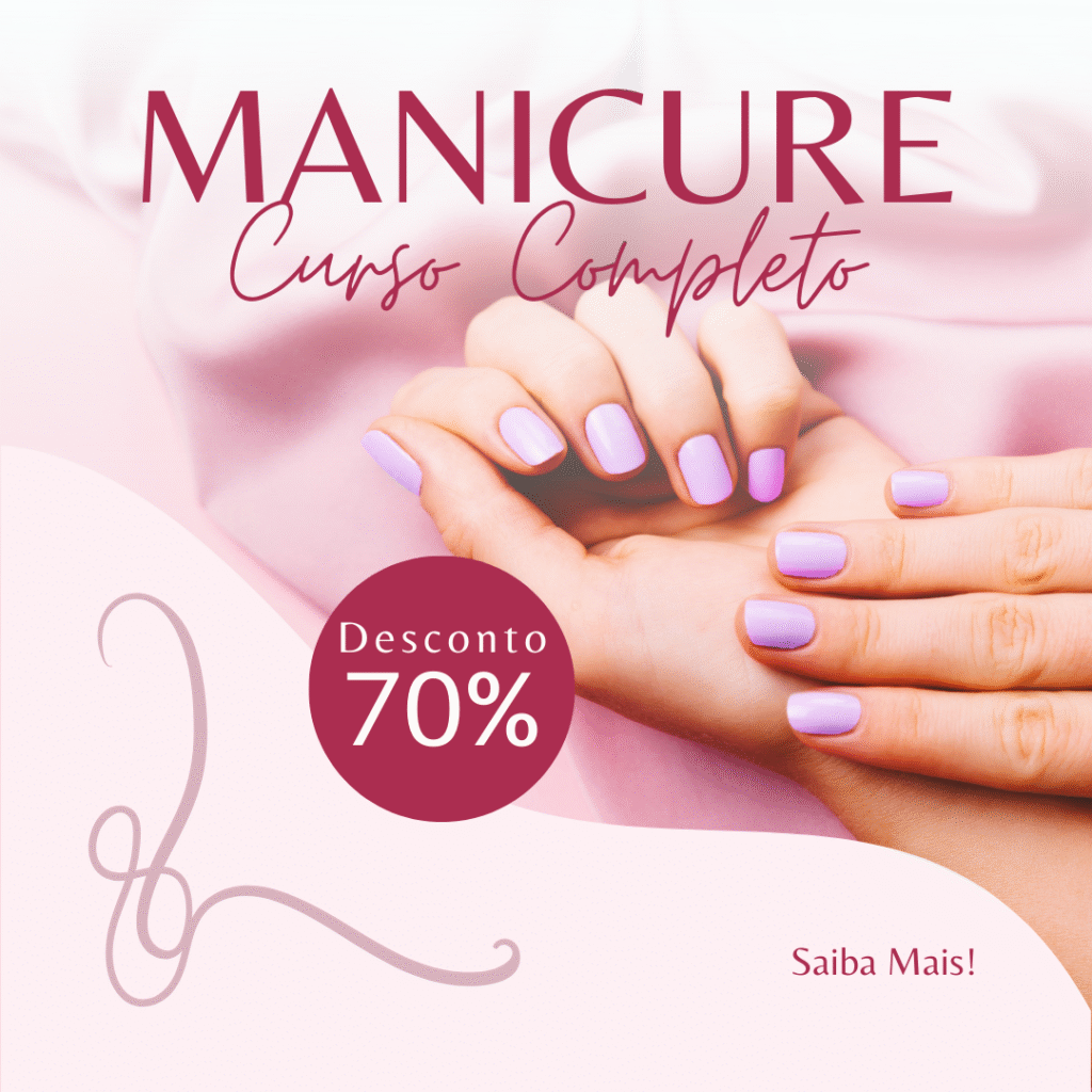 Um par de mãos femininas, uma sobre a outra, com unhas muito bem feitas na cor rosa.