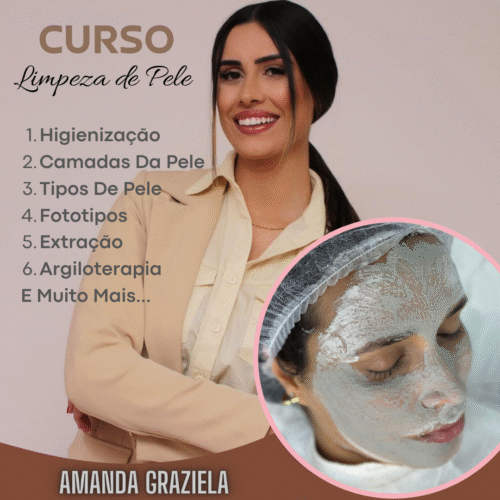 Foto de Amanda Graziela com braços cruzados e sorrindo, e ao lado o rosto de uma mulher com máscara facial e toucas no cabelo.
