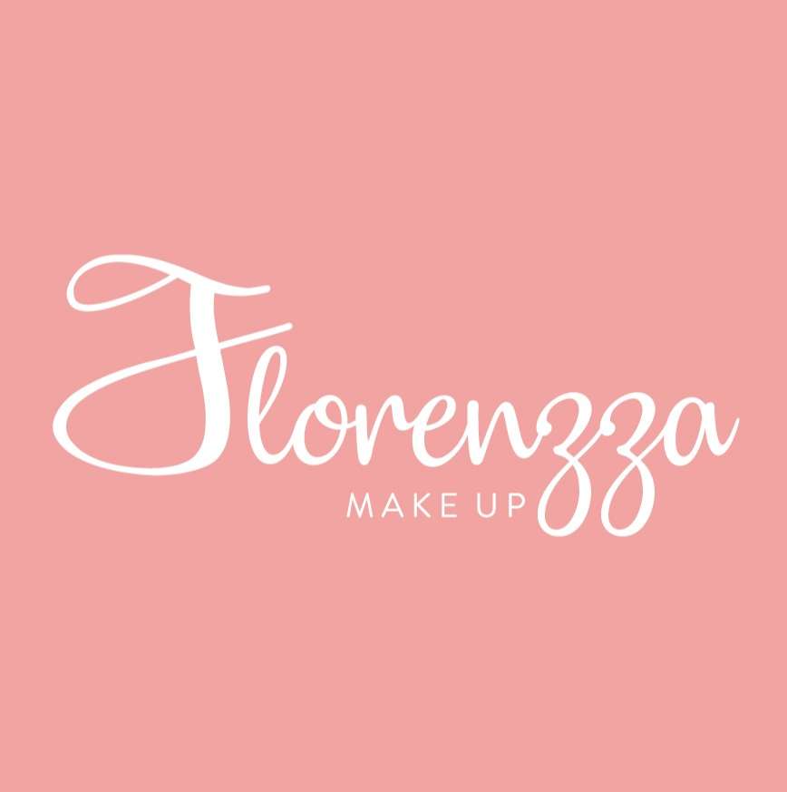 Fundo totalmente rosa com a seguinte escrita: Florenzza Make up.
